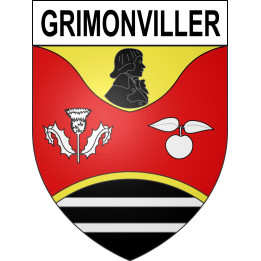 Pegatinas escudo de armas de Grimonviller adhesivo de la etiqueta engomada