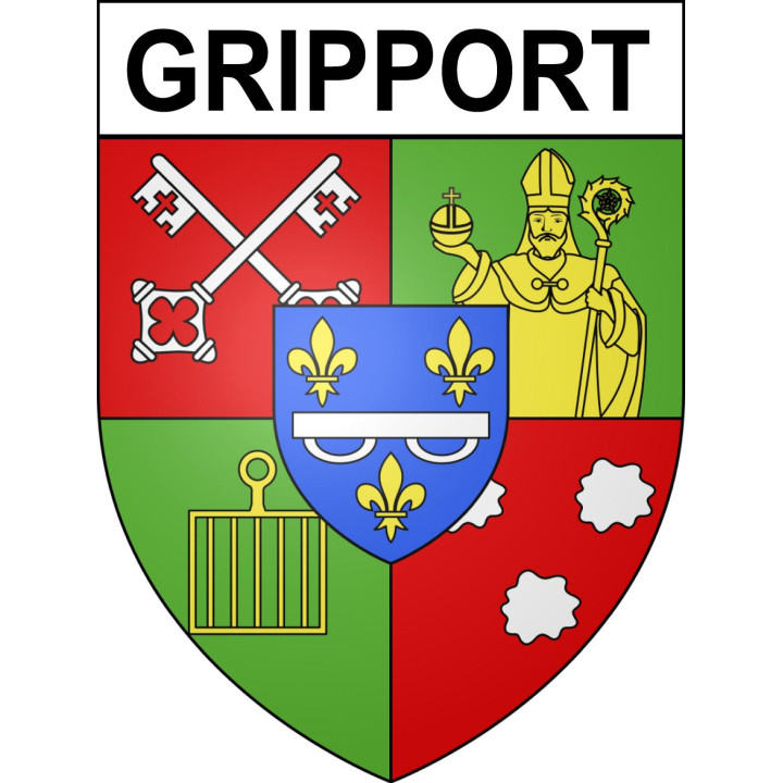 Pegatinas escudo de armas de Gripport adhesivo de la etiqueta engomada