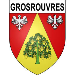 Stickers coat of arms Grosrouvres adhesive sticker