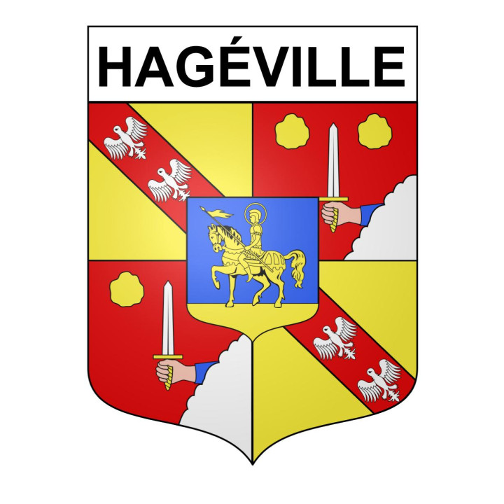 Hagéville Sticker wappen, gelsenkirchen, augsburg, klebender aufkleber