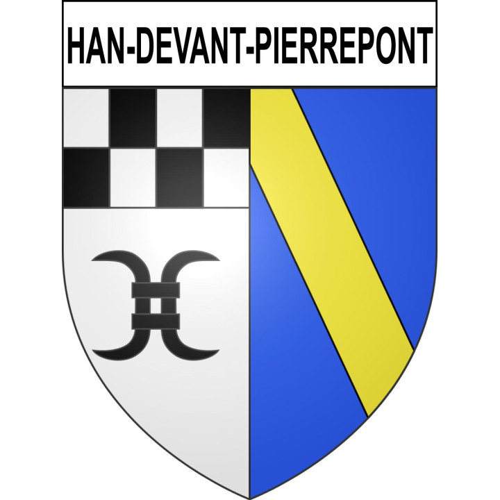 Stickers coat of arms Han-devant-Pierrepont adhesive sticker