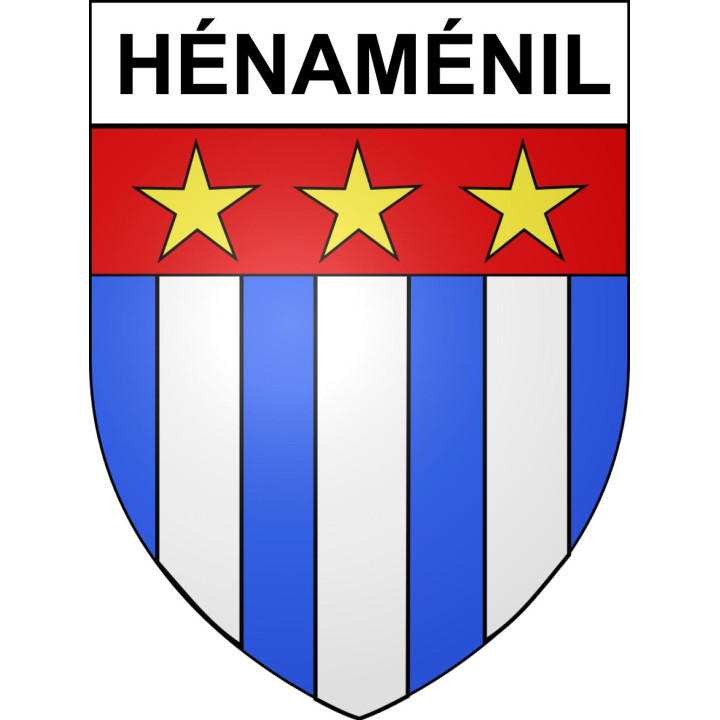 Hénaménil 54 ville sticker blason écusson autocollant adhésif
