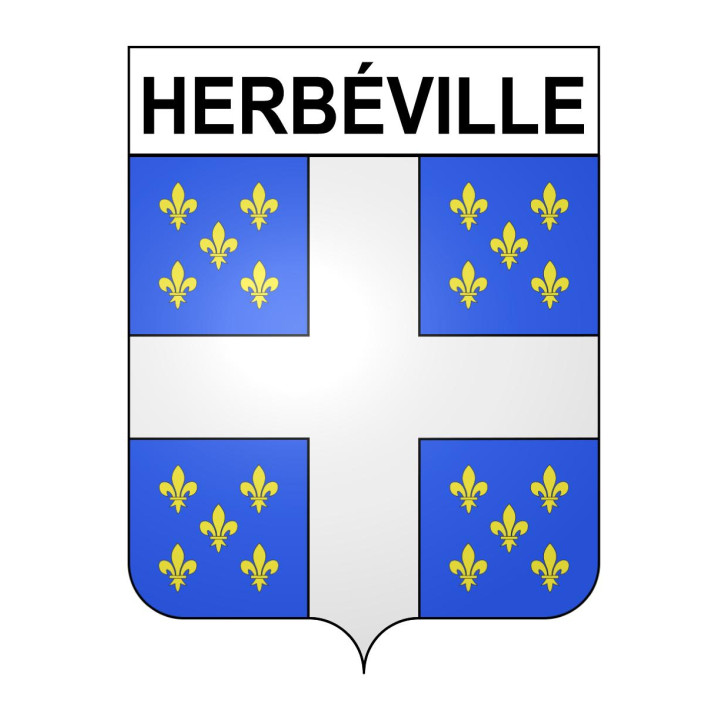 Pegatinas escudo de armas de Herbéviller adhesivo de la etiqueta engomada