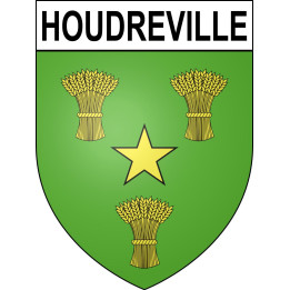 Pegatinas escudo de armas de Houdreville adhesivo de la etiqueta engomada