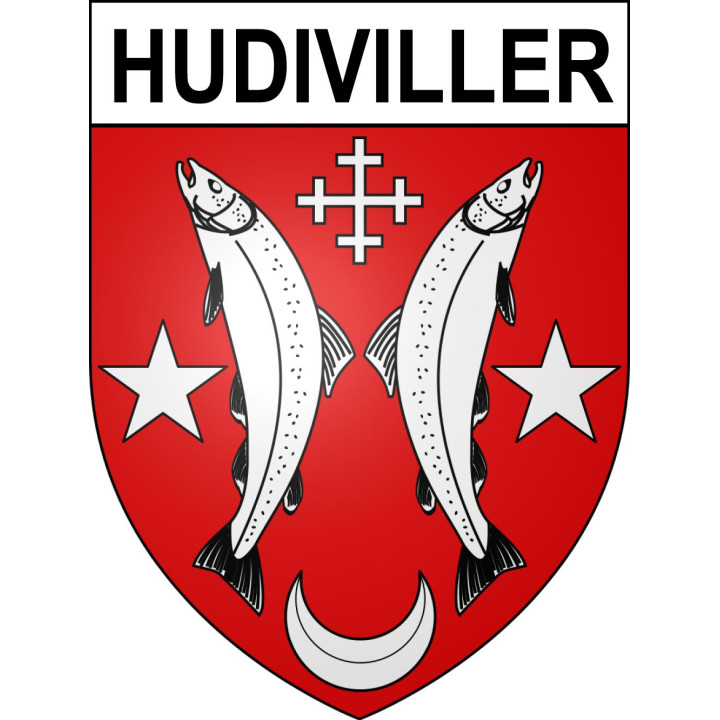 Stickers coat of arms Hudiviller adhesive sticker