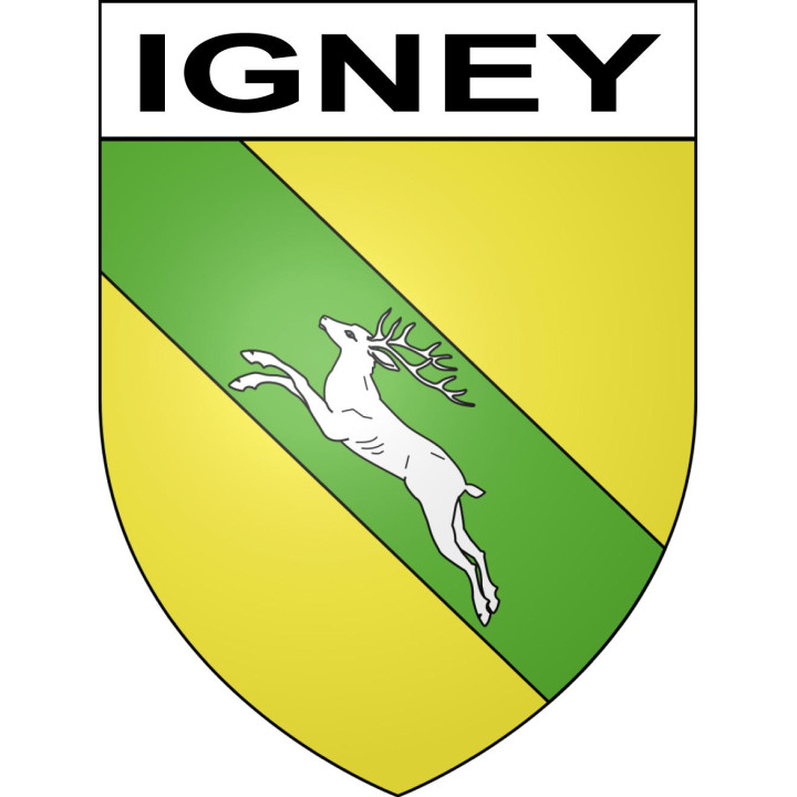 Igney 54 ville sticker blason écusson autocollant adhésif