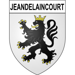 Pegatinas escudo de armas de Jeandelaincourt adhesivo de la etiqueta engomada