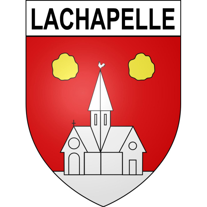 Pegatinas escudo de armas de Lachapelle adhesivo de la etiqueta engomada