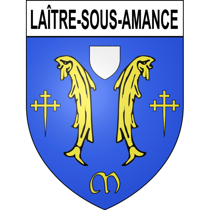 Laître-sous-Amance Sticker wappen, gelsenkirchen, augsburg, klebender aufkleber