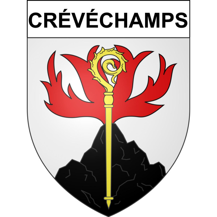 Crévéchamps 54 ville sticker blason écusson autocollant adhésif
