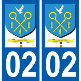 02 Brancourt-le-Grand logo ville autocollant plaque sticker