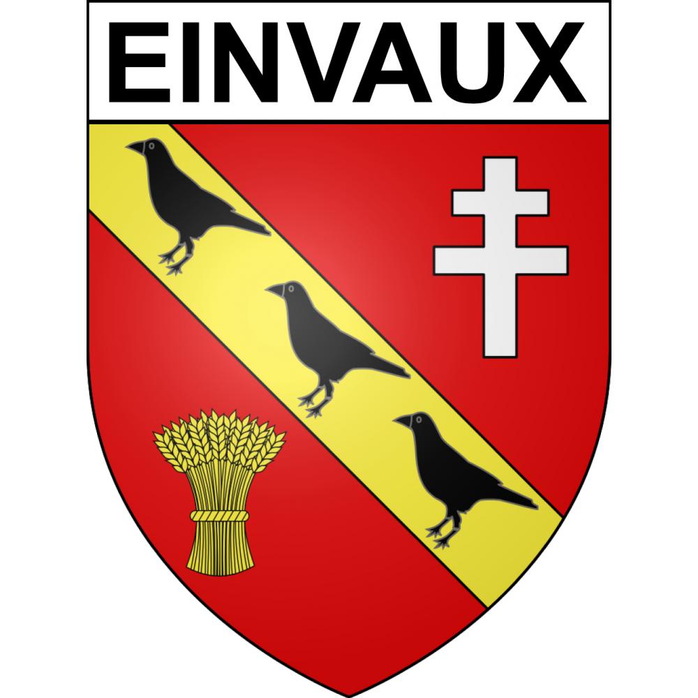 Pegatinas escudo de armas de Einvaux adhesivo de la etiqueta engomada