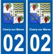 02 Charly-sur-Marne ville autocollant plaque sticker