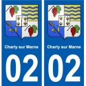 02 Charly-sur-Marne ville autocollant plaque sticker