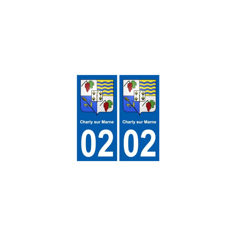 02 Charly-sur-Marne ville autocollant plaque sticker