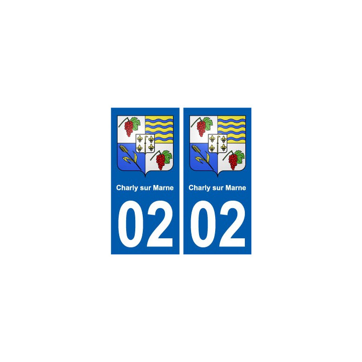 02 Charly-sur-Marne ville autocollant plaque sticker
