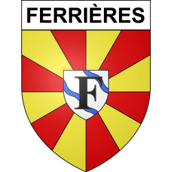 Pegatinas escudo de armas de Ferrières adhesivo de la etiqueta engomada