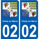 02 Charly-sur-Marne ville autocollant plaque sticker