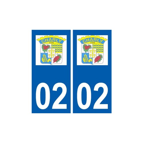 02 Charly-sur-Marne logo ville autocollant plaque sticker