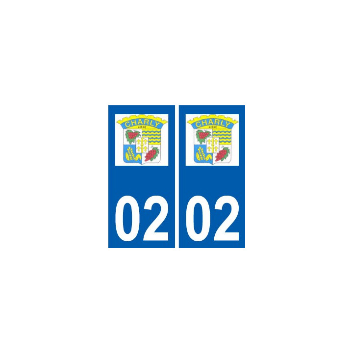 02 Charly-sur-Marne logo ville autocollant plaque sticker