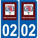 02 Charmes logo ville autocollant plaque sticker