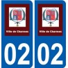 02 Charmes logo ville autocollant plaque sticker