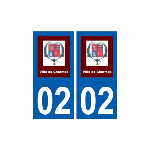 02 Charmes logo ville autocollant plaque sticker