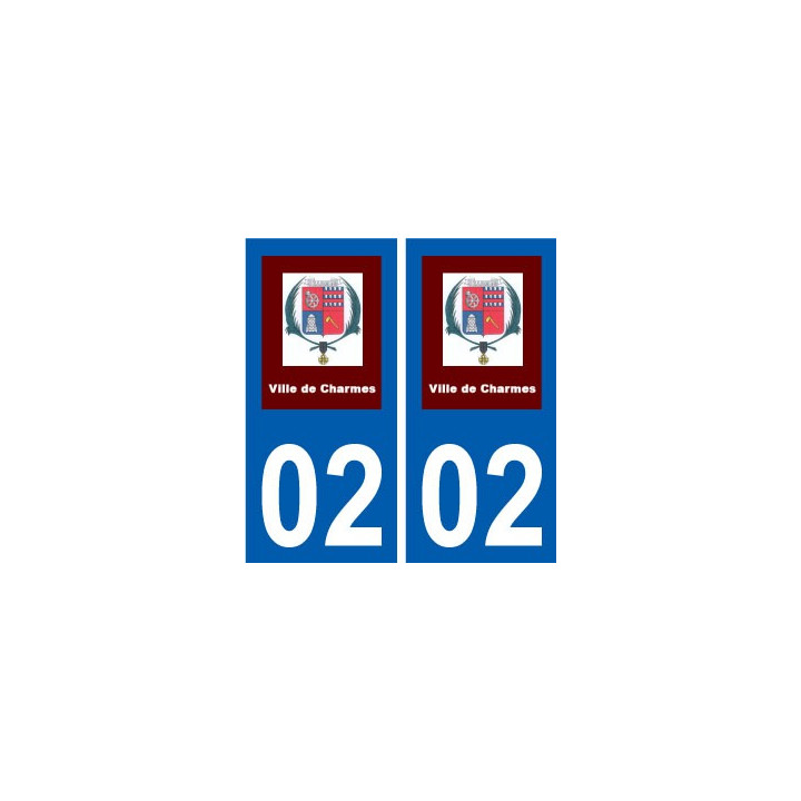 02 Charmes logo ville autocollant plaque sticker