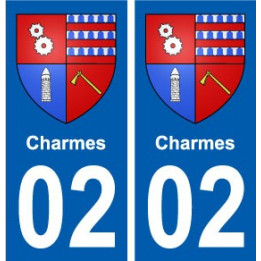 02 Charmes ville autocollant plaque sticker
