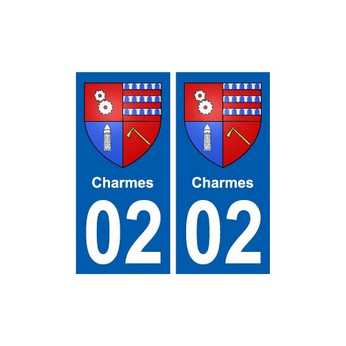 02 Charmes ville autocollant plaque sticker