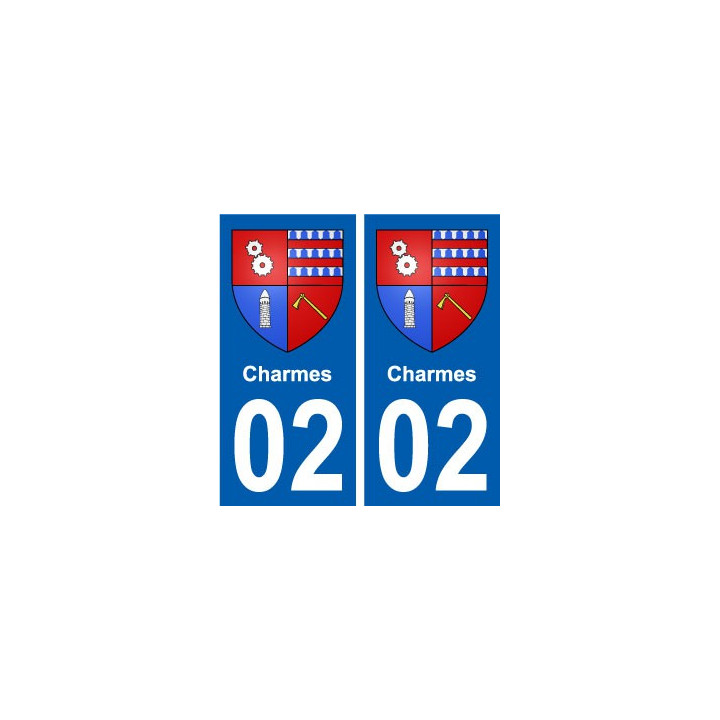 02 Charmes ville autocollant plaque sticker