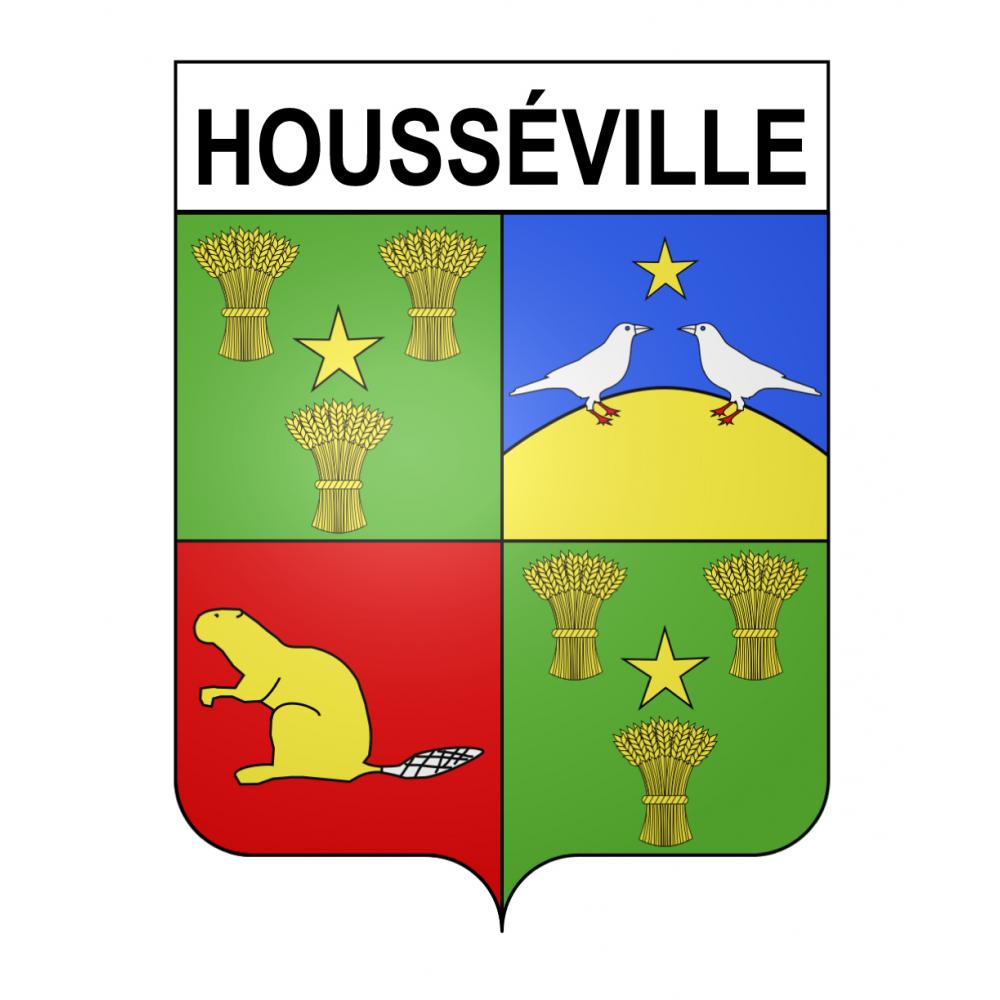 Housséville 54 ville sticker blason écusson autocollant adhésif