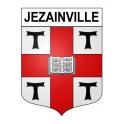 Pegatinas escudo de armas de Jezainville adhesivo de la etiqueta engomada