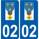 02 Condé-en-Brie logo ville autocollant plaque sticker