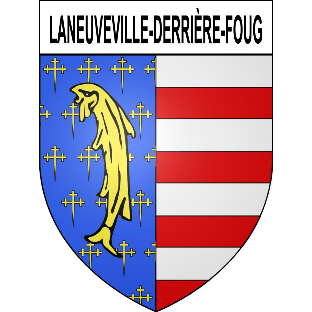 Pegatinas escudo de armas de Laneuveville-derrière-Foug adhesivo de la etiqueta engomada