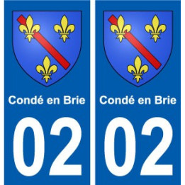 02 Condé-en-Brie ville autocollant plaque sticker