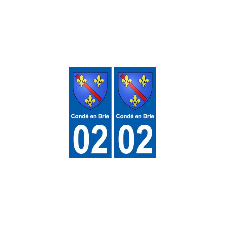02 Condé-en-Brie ville autocollant plaque sticker