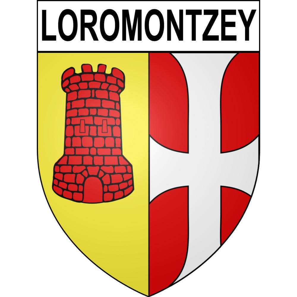 Pegatinas escudo de armas de Loromontzey adhesivo de la etiqueta engomada