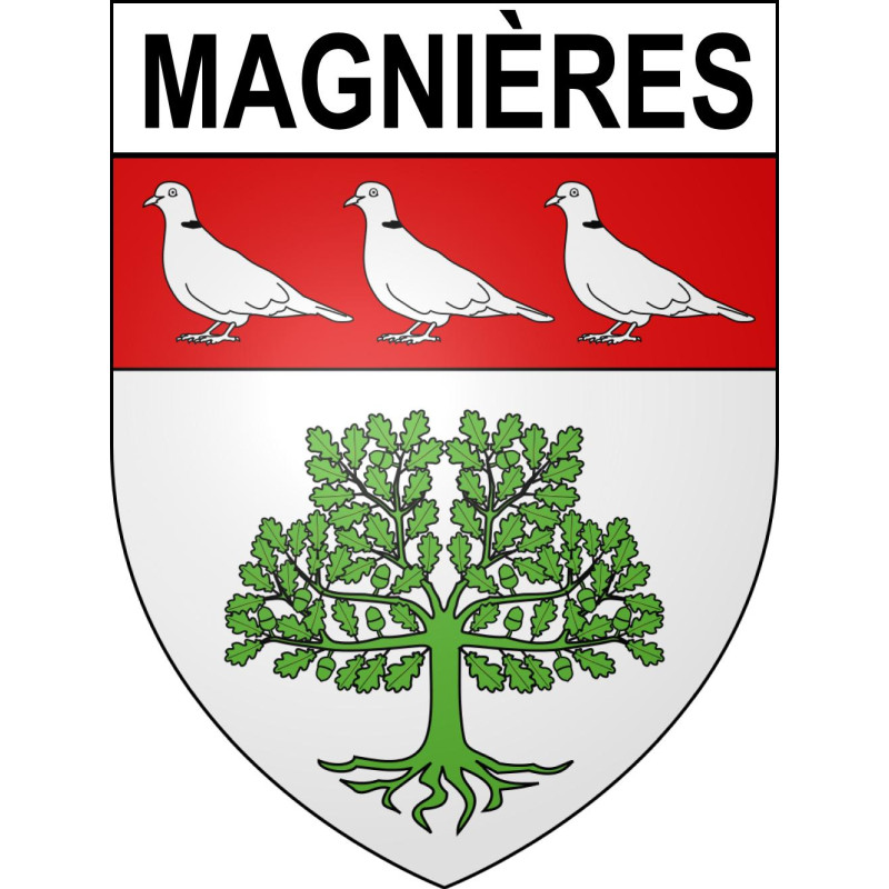 Magnières Sticker wappen, gelsenkirchen, augsburg, klebender aufkleber