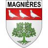 Magnières 54 ville sticker blason écusson autocollant adhésif
