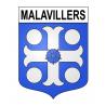 Pegatinas escudo de armas de Malavillers adhesivo de la etiqueta engomada