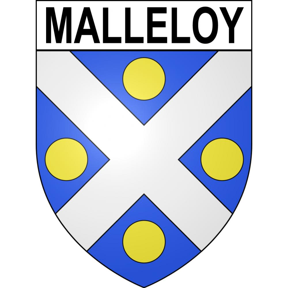 Pegatinas escudo de armas de Malleloy adhesivo de la etiqueta engomada