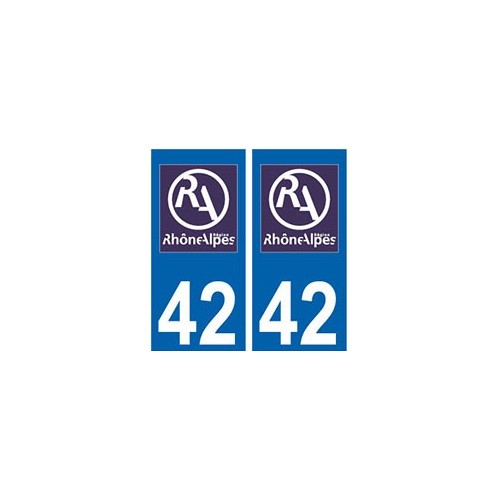 42 Loire autocollant plaque