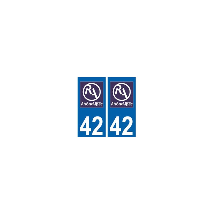 42 Loire autocollant plaque