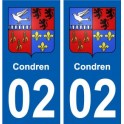 02 Condren ville autocollant plaque sticker