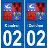 02 Condren ville autocollant plaque sticker