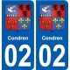 02 Condren ville autocollant plaque sticker