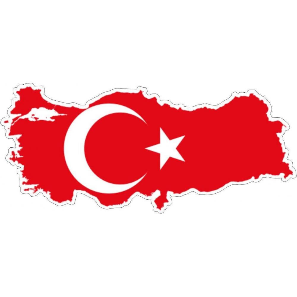 Autocollant Drapeau Turkey Turquie sticker flag
