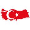 Autocollant Drapeau Turkey Turquie sticker flag