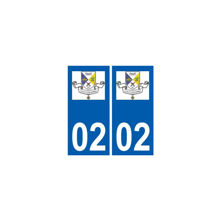 02 Coucy-lès-Eppes logo ville autocollant plaque sticker